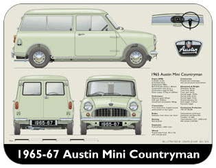 Austin Mini Countryman (all metal) 1965-67 Place Mat, Medium